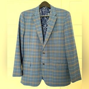 Blue Plaid Men's Blazer
